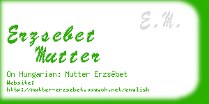 erzsebet mutter business card